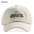 La foi chrétienne faite dans l'image de Dieu brodé Vintage Lavé chapeau de papa unisexe Religio