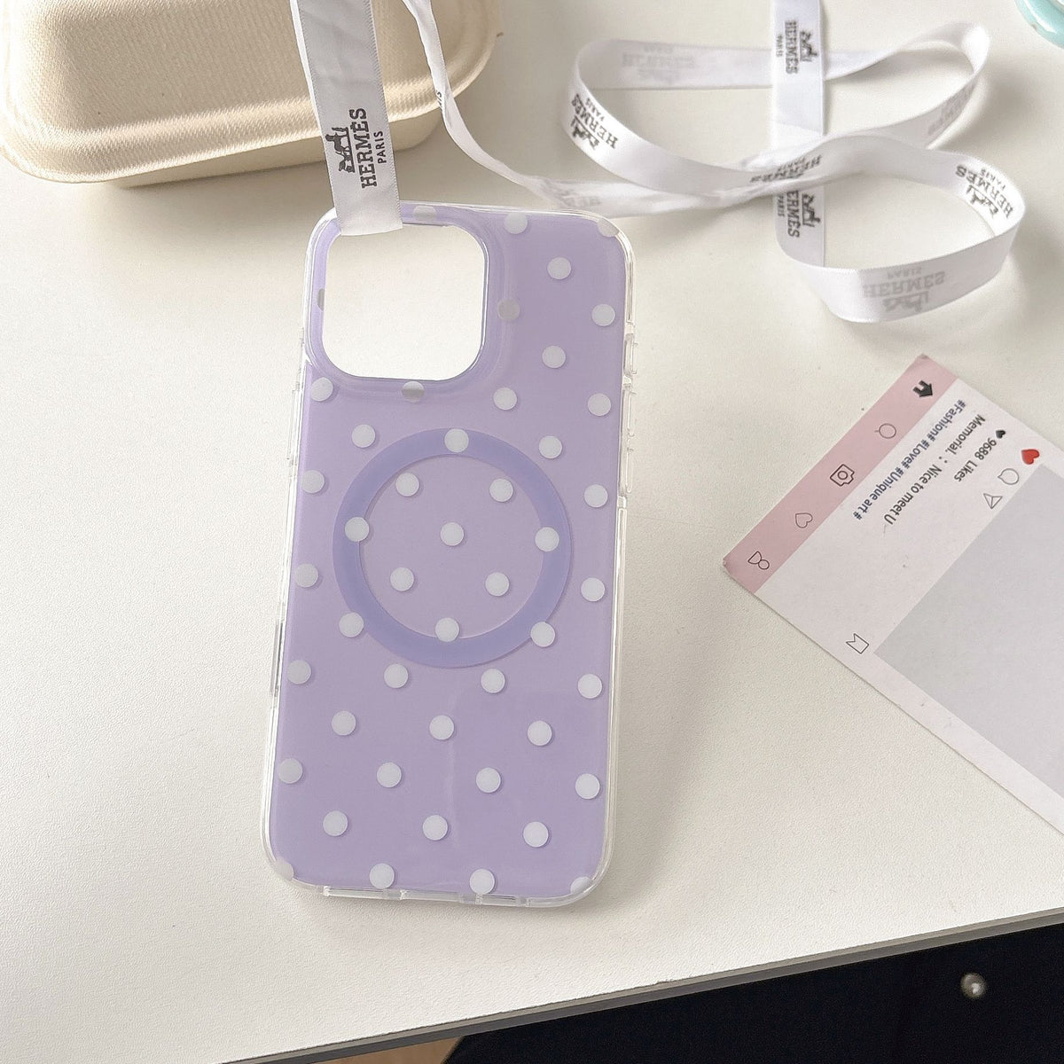 Cas de téléphone Polka Dot Support magnétique