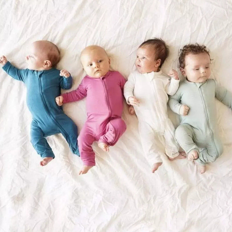 Bamboo Fibre Manches longues Une pièce Robe de salon Romper