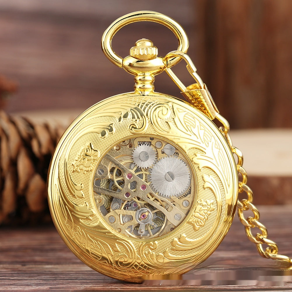 Flip collier or double face blindé manuel manipulator montre de poche