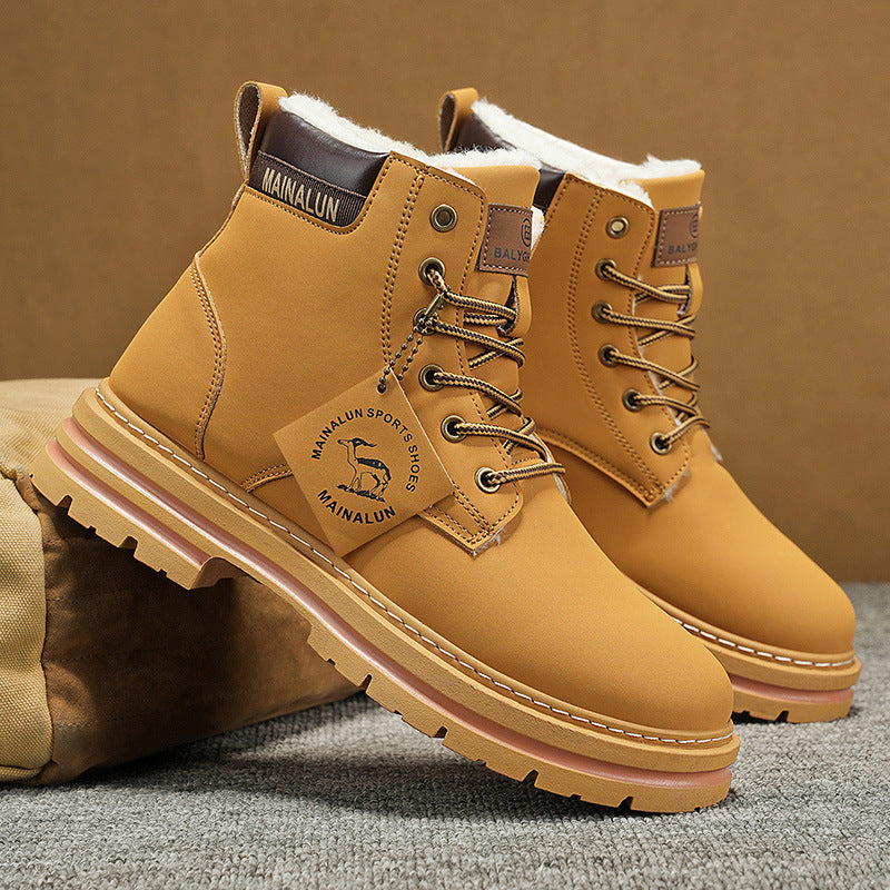 Bottes de neige pour hommes avec doublure en polaire