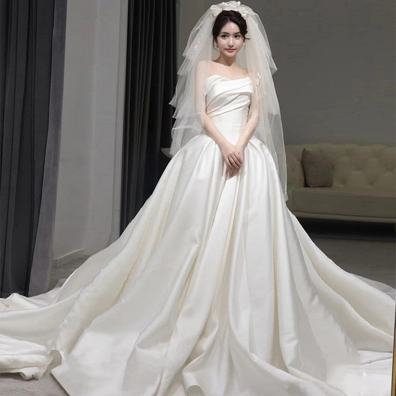 Tempérament Princesse Style Satin français Tail