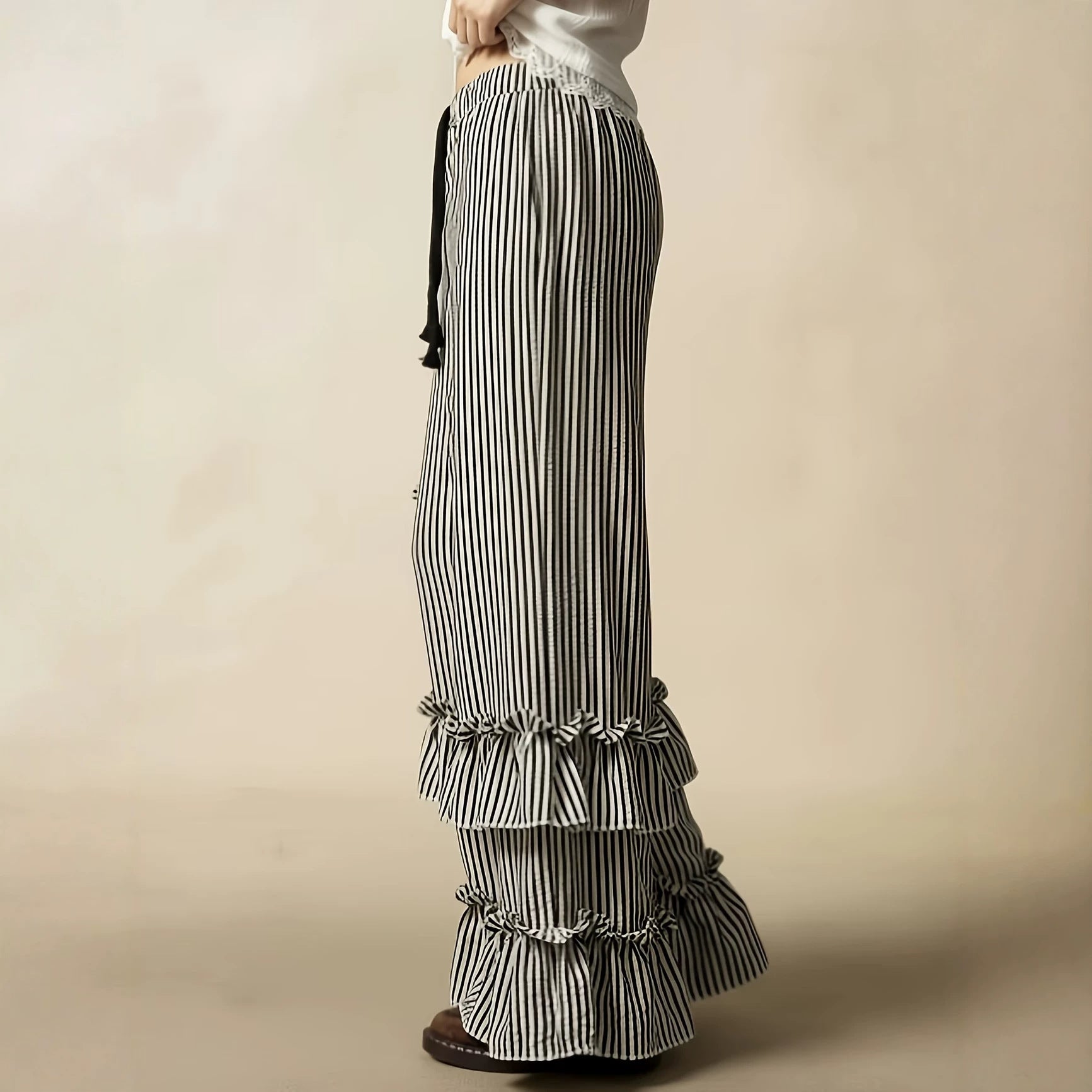 Pantalons à manches longues élastiqués pour femmes