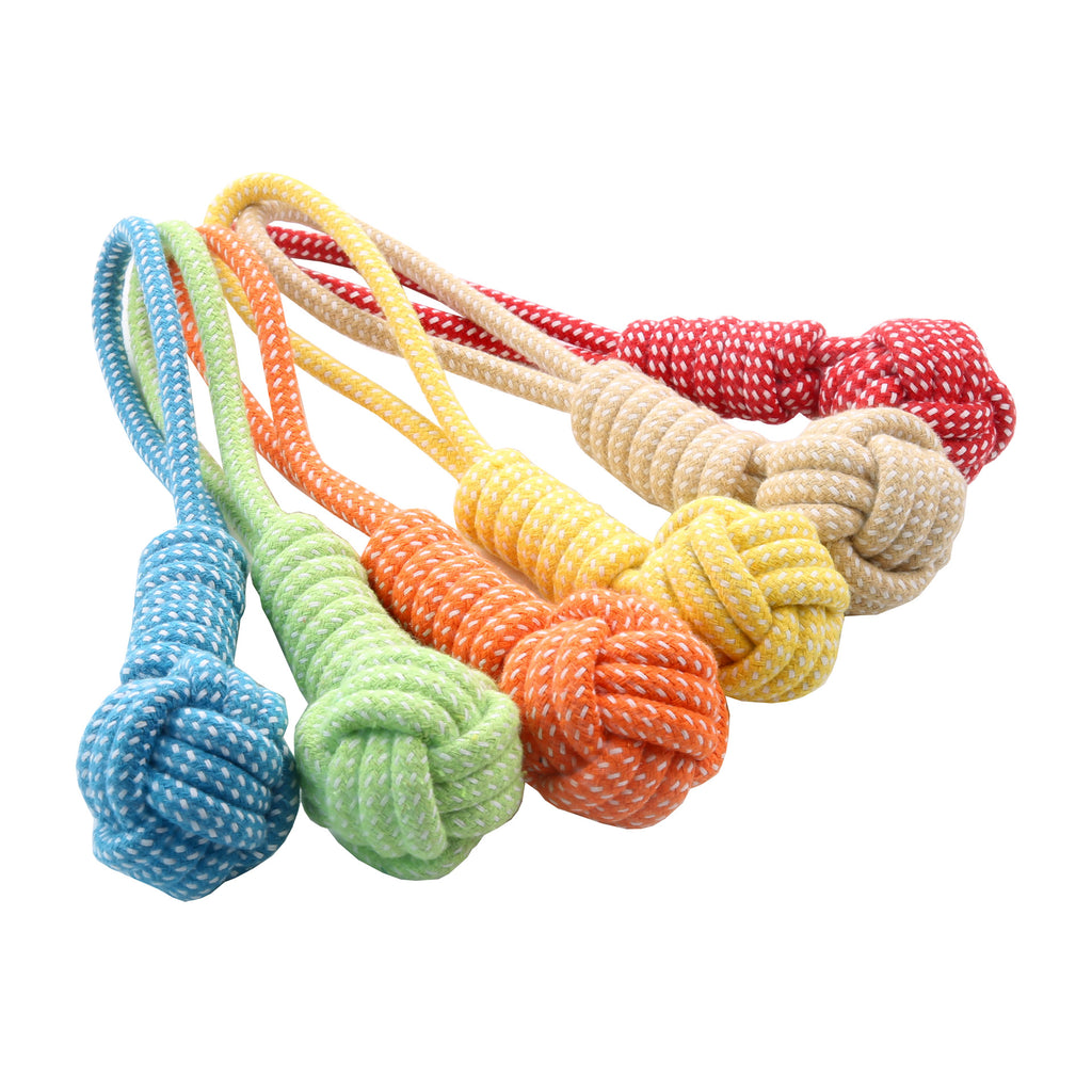 Pet Dog Coton Rope Joueur Tir Type Jouet de broyage