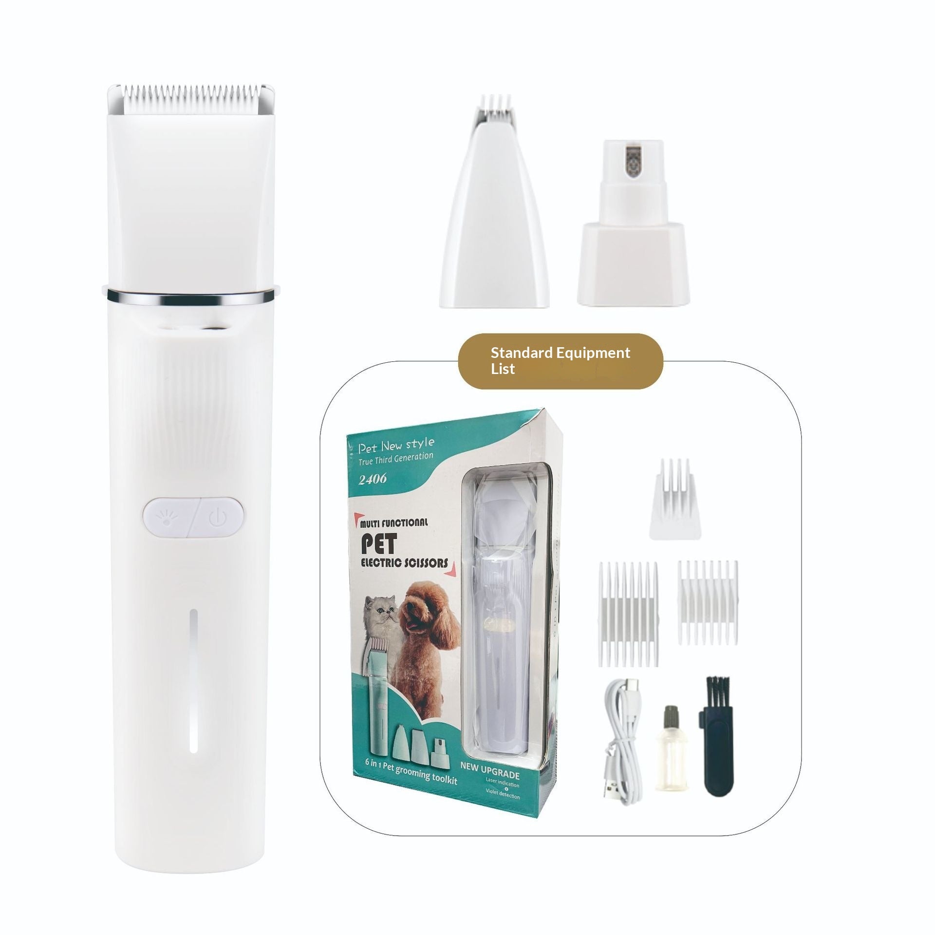 Clipper électrique pour animaux de compagnie de haute puissance & Trimeur de grooming Cat.