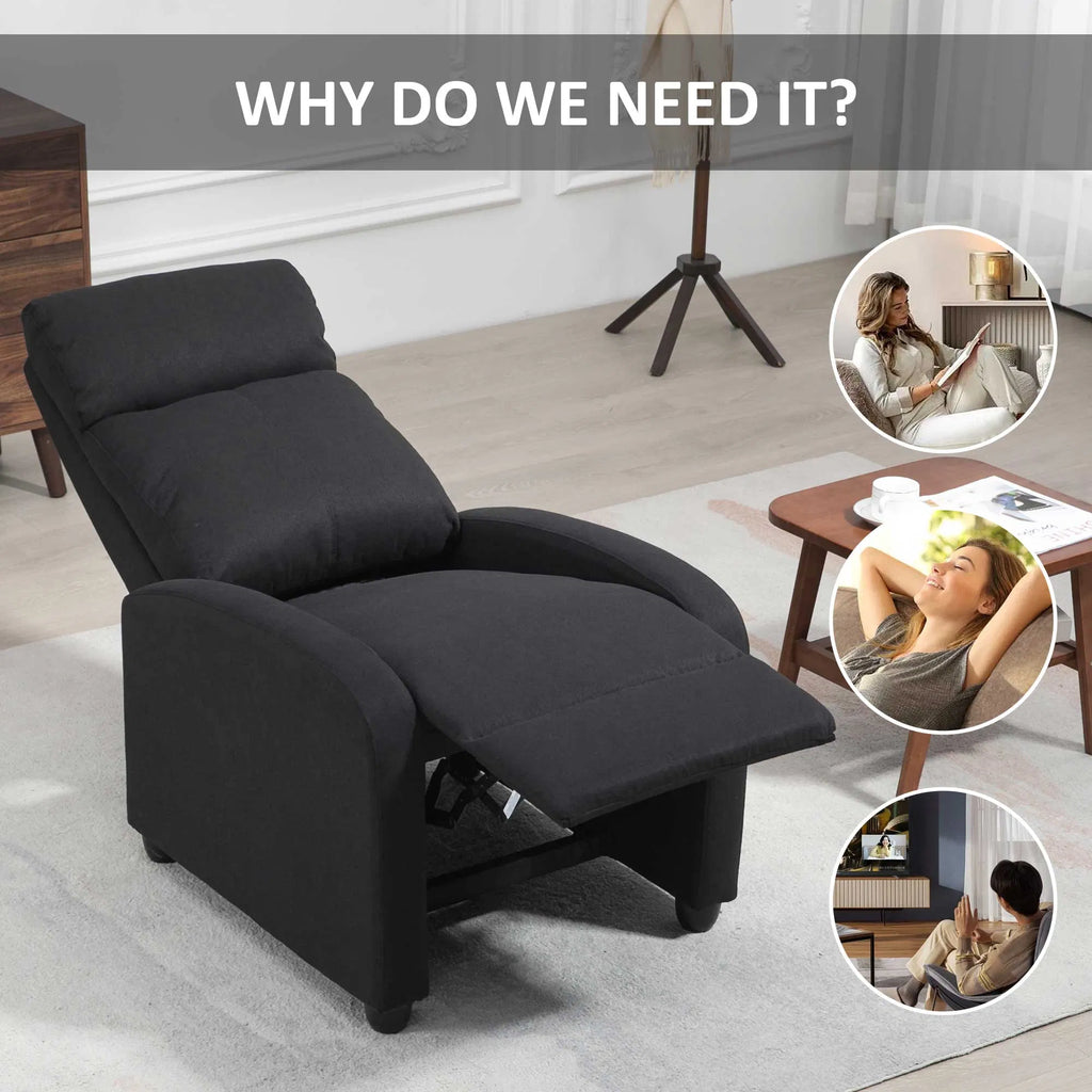 Chaise inclinable en tissu