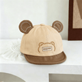 Bébé style multicolore oreilles d'ours en trois dimensions Happy Brodeed Soft Brimmed Sun Prot