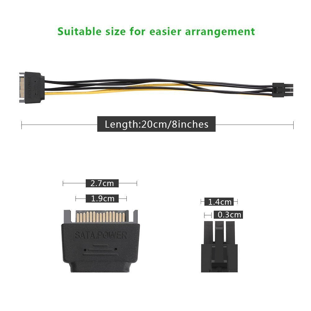 Carte graphique Pci-e1x à 16X pour étendre la révolution 557 carré 6P au châssis carré Titanium