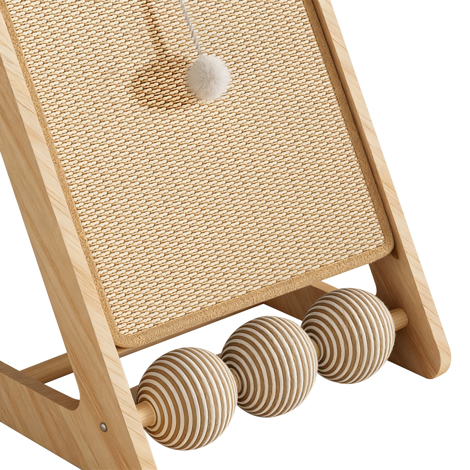 Un seul auto-pickup---L Rattan Cat poste de scratching avec joint de balle