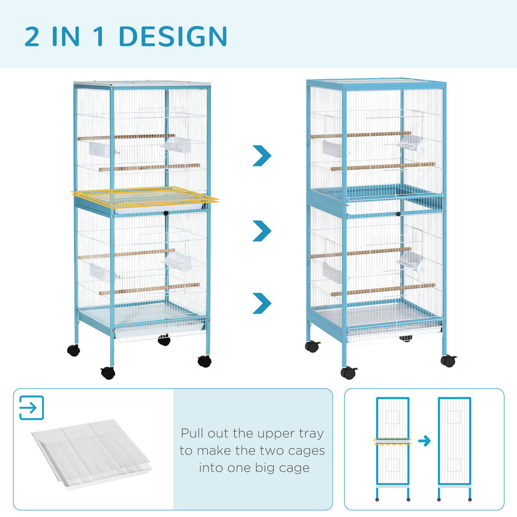 55" 2 En 1 Bird Cage Aviaire Parakeet House pour les nageoires