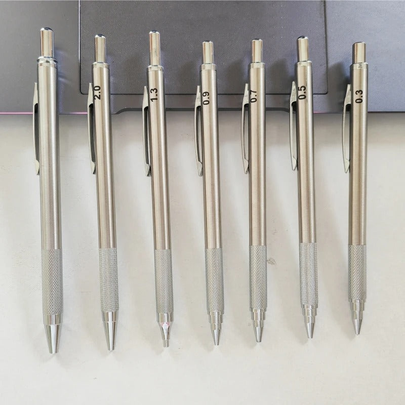 Mechanical action of a metal propelling pencil