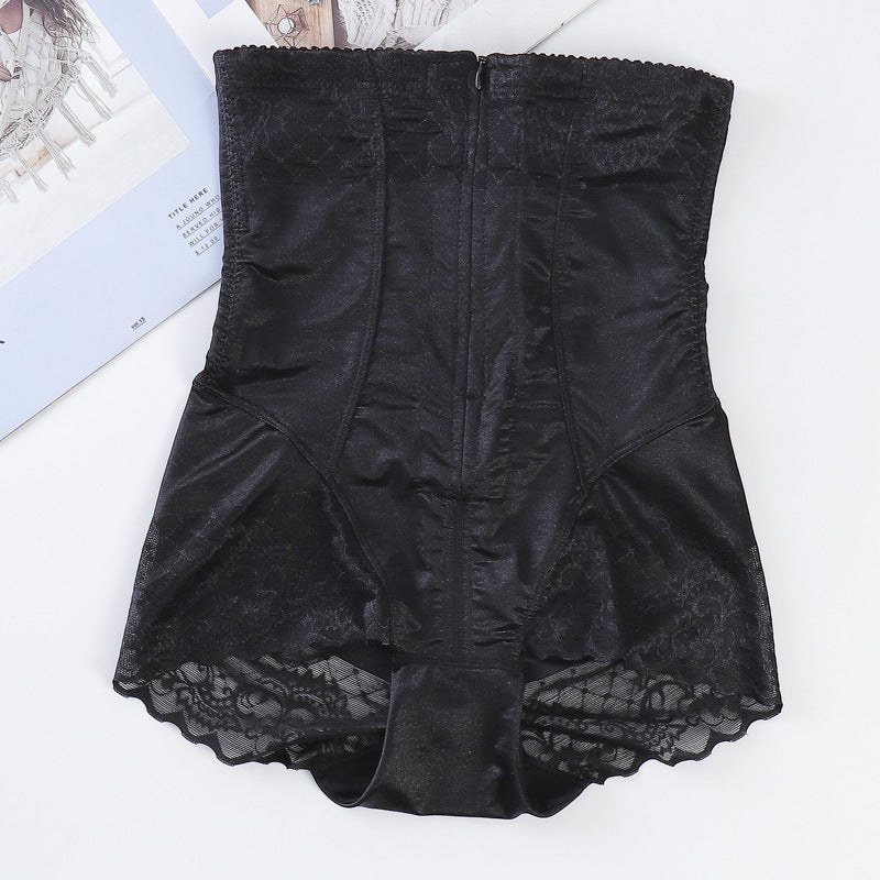 Pantalon de beauté Haute taille Zipper Pantalon abdominale Postpartum Shaping Hip-lifting Thin Belly P