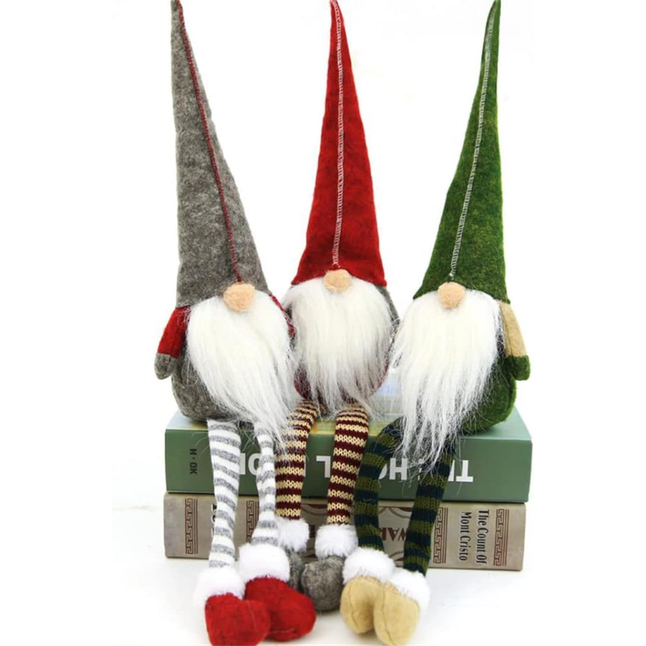 3pcs Décoration de Noël longues jambes Rudolph Doll Noël enfants Cadeau Hôtel Mall Fenêtre