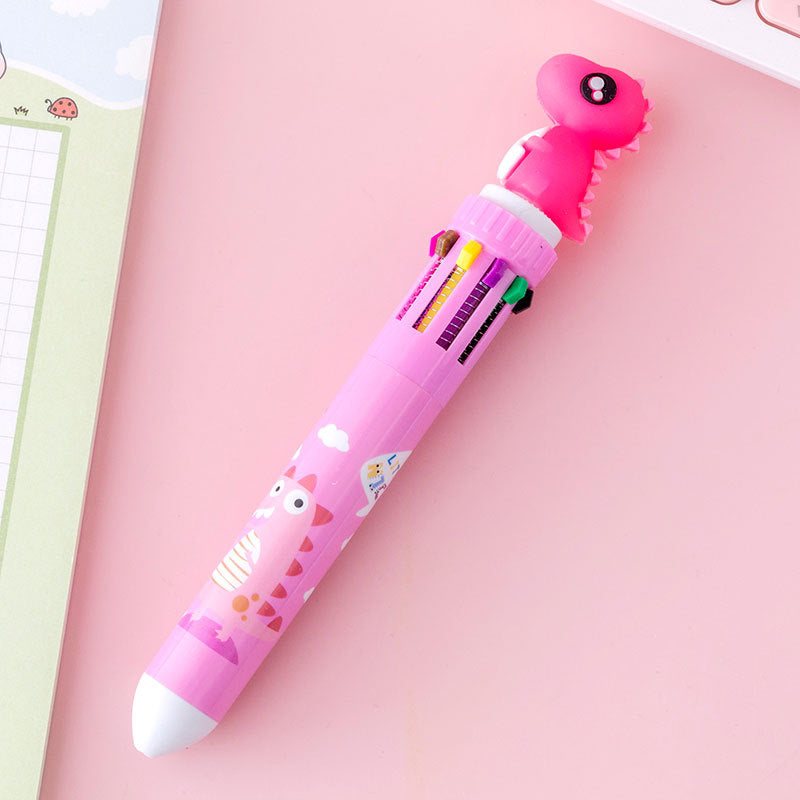 Stylo à bille de presse multicolore de dessin animé du cœur