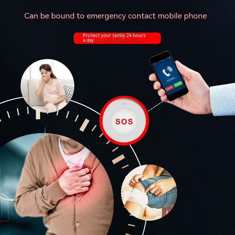 Alarme téléphonique mobile à distance pour bouton d'urgence pour les ménages âgés