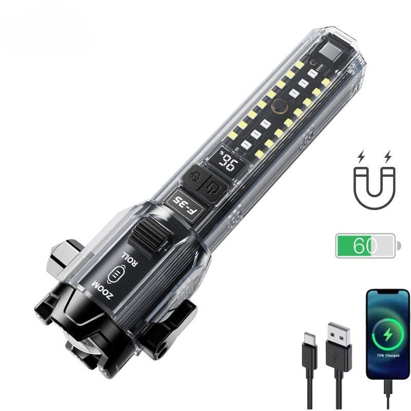 High-intensity multi-function flashlight with long-range illumination