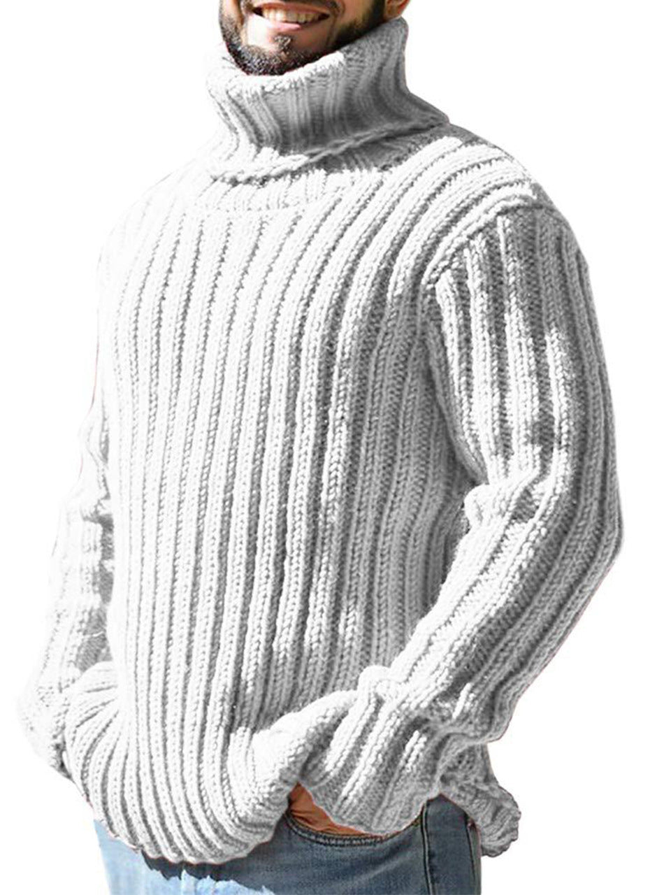 Tortue encolure homme couleur mince tricot haut automne et hiver commerce extérieur sweater mode