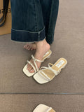 Niche Design Toe ouvert femmes Diapositive Sandales