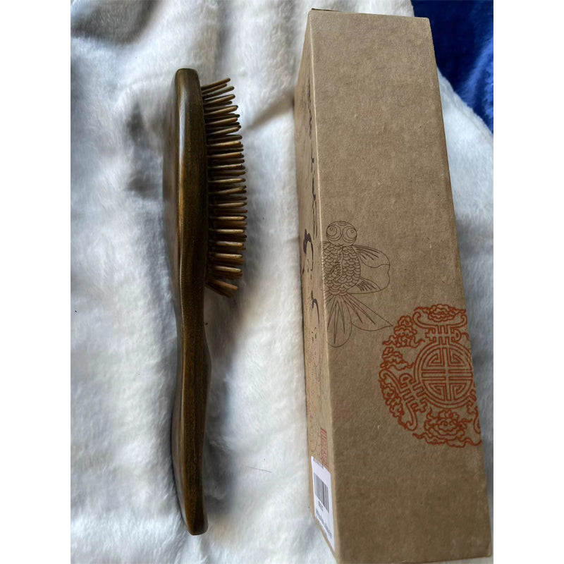 Peigne de massage en bois de santal vert naturel