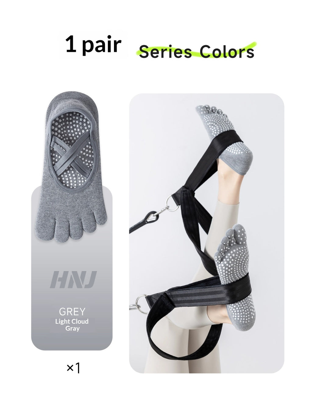 Chaussettes de yoga professionnelles de sport d'intérieur pour femmes Chaussettes de séparation des orteils à cinq pieds