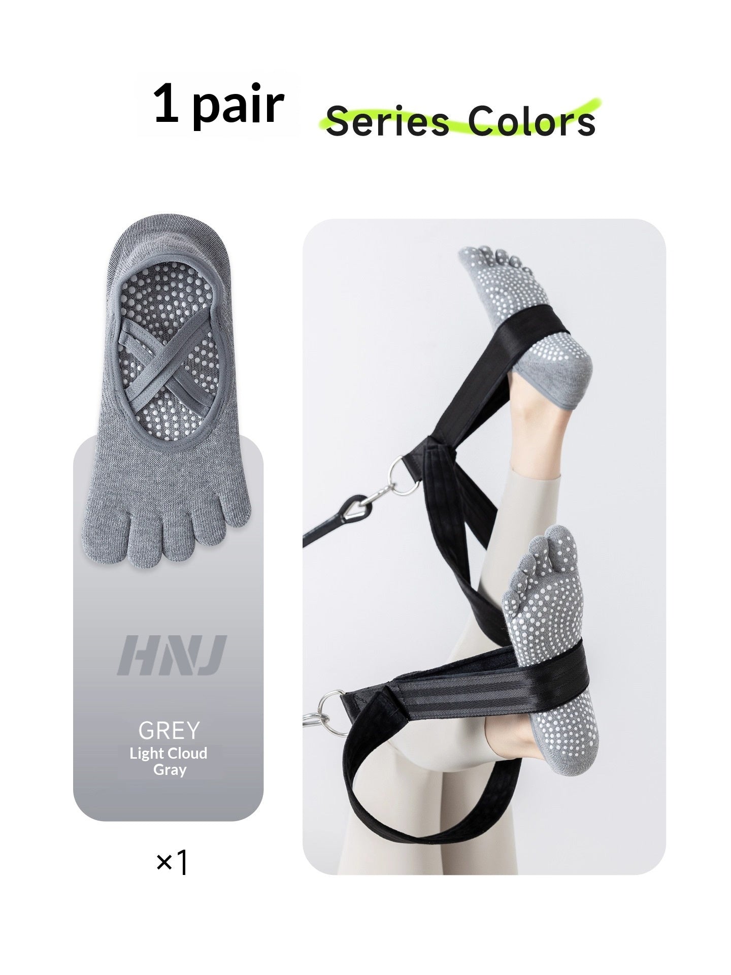 Chaussettes de yoga professionnelles de sport d'intérieur pour femmes Chaussettes de séparation des orteils à cinq pieds