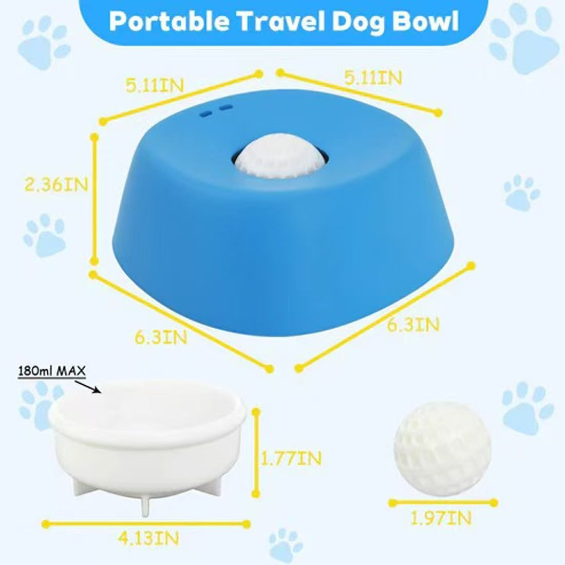 Animal Slow Feeder Non-Slip Spheric Dog Locking Bowl Anti-Choking Dog Bowl Lick Toy pour Liq