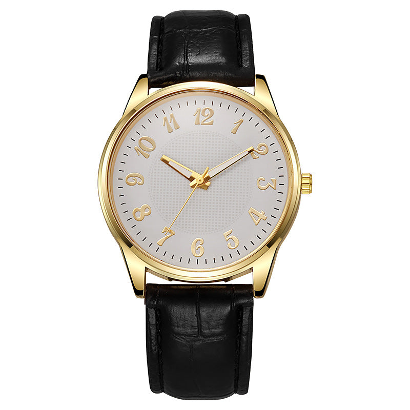 Quartz Hommes Style Business Alliage Lumineux Wristwatch de luxe avec une sensation de bracelet en cuir