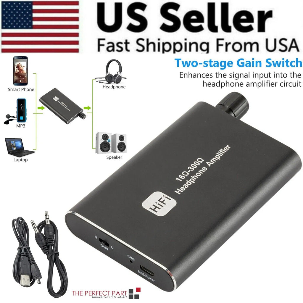 16-3000 Écus Amplifieur casque Portable Earphone AMP 3.5mm avec câble USB audio