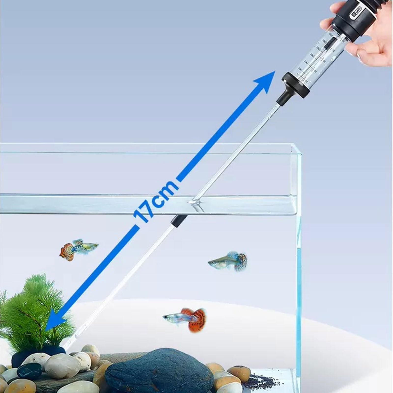 Sans souci Aquarium de poisson Siphon mis à niveau Turquie Baster Fish Poops Collector Tube d'alimentation pour
