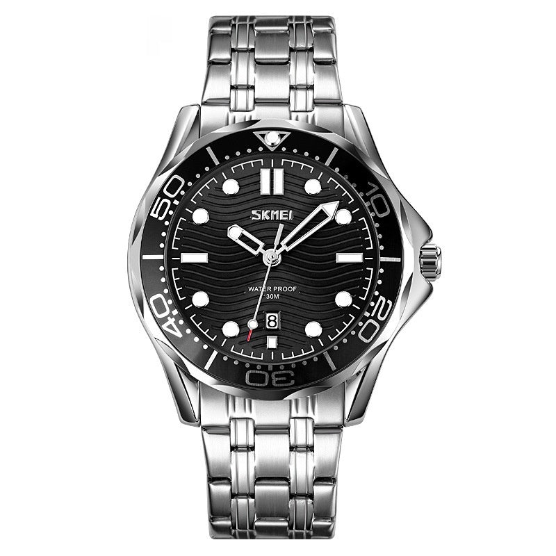 Montre à quartz pour hommes à ruban lumineux