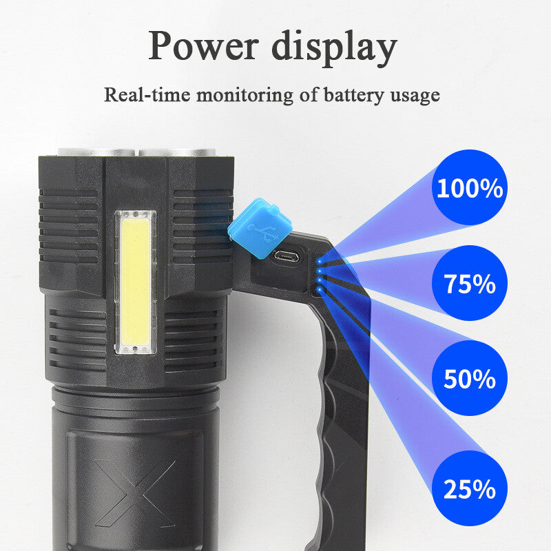 Super Bright 12000000LM LED Spotlight Handheld Camping Searchlight Torch
