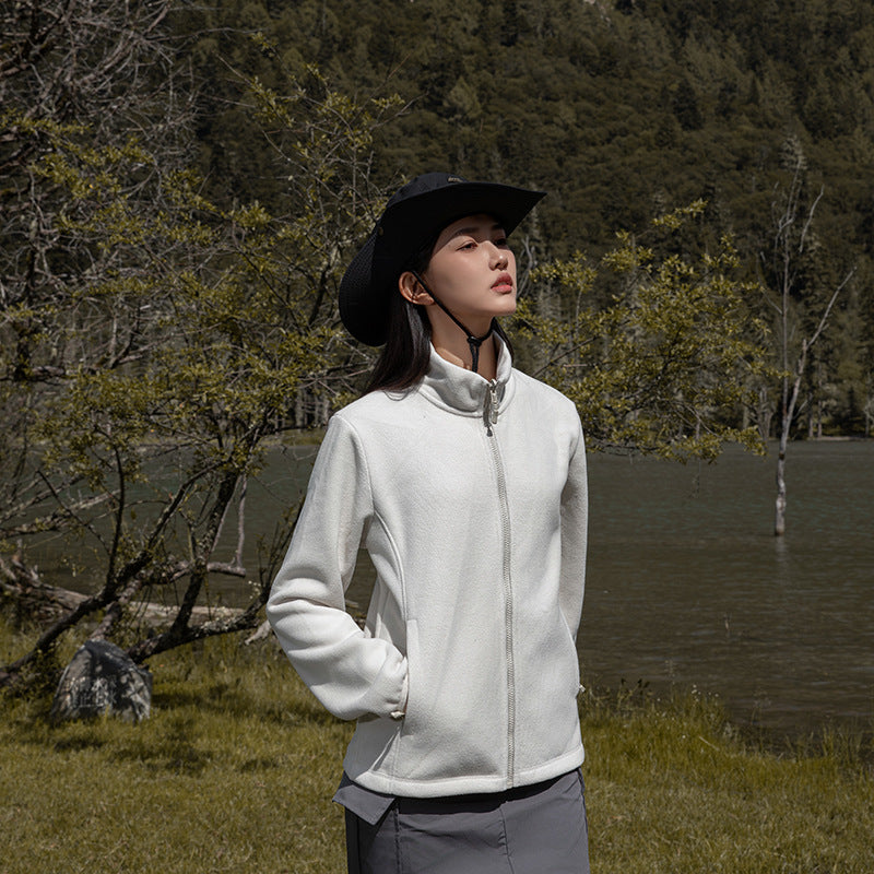 Polar fleece hoodie with removable fleece liner