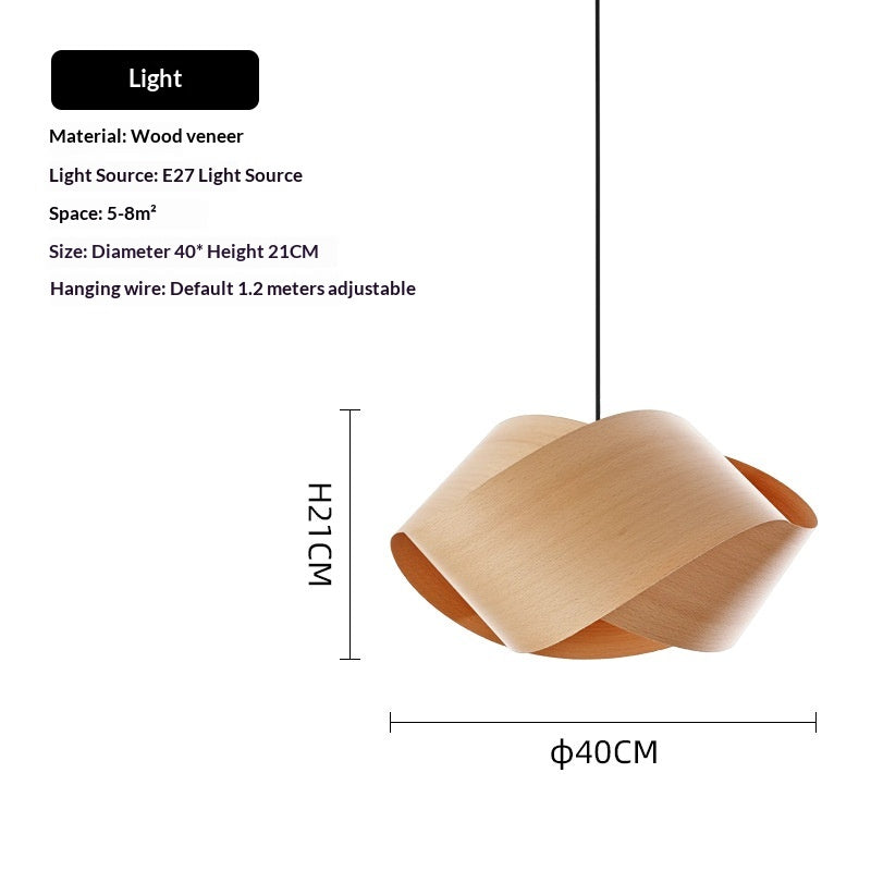 Lumière pendentif en bois pour le salon et la chambre