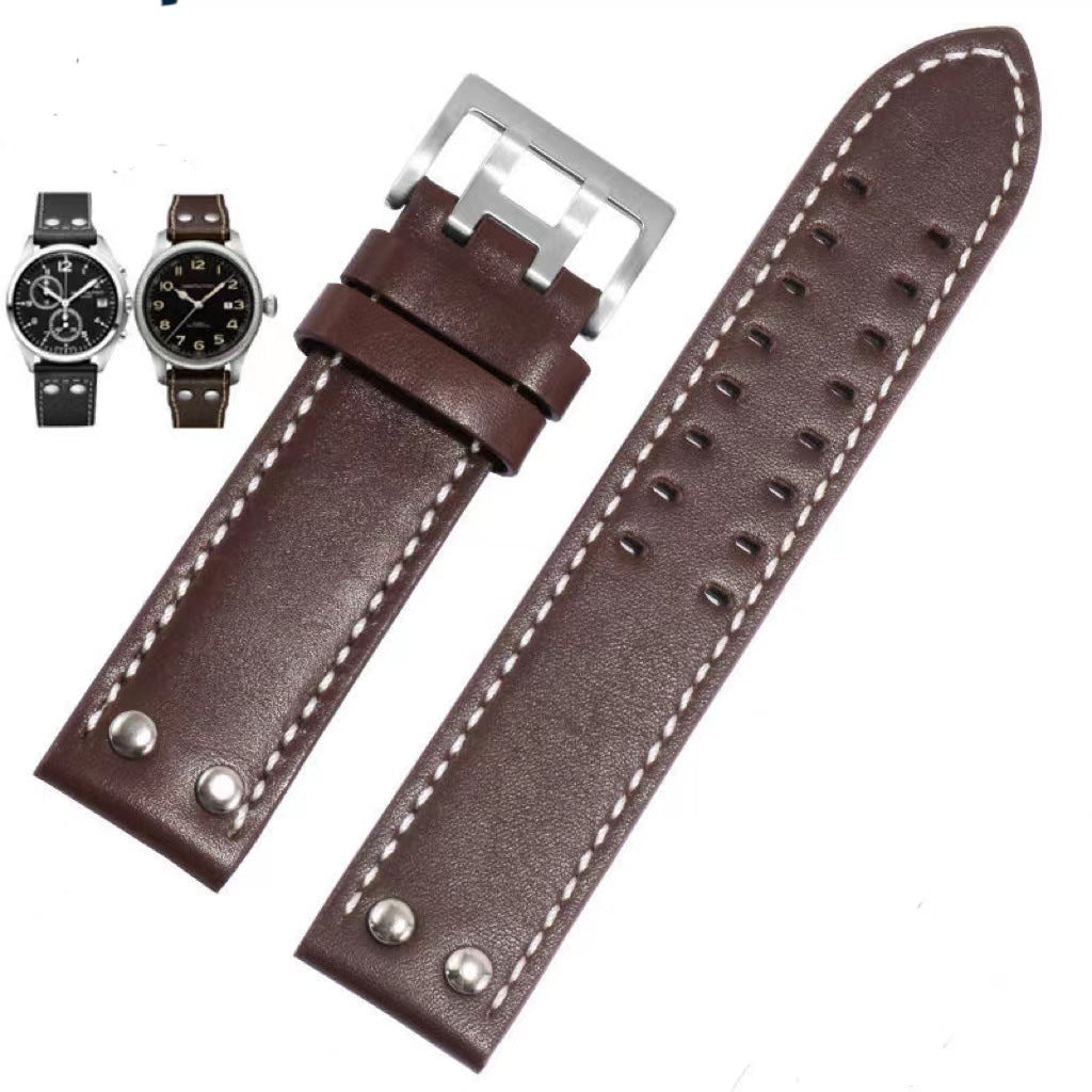 Suitable for Khaki Field First Layer Cowhide Watch Strap 22mm 20mm