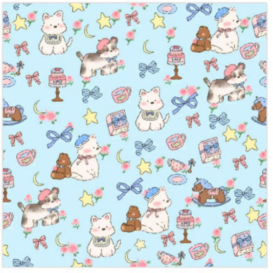 Simple Cartoon Imprimé Cat Cloth Sac cosmétique