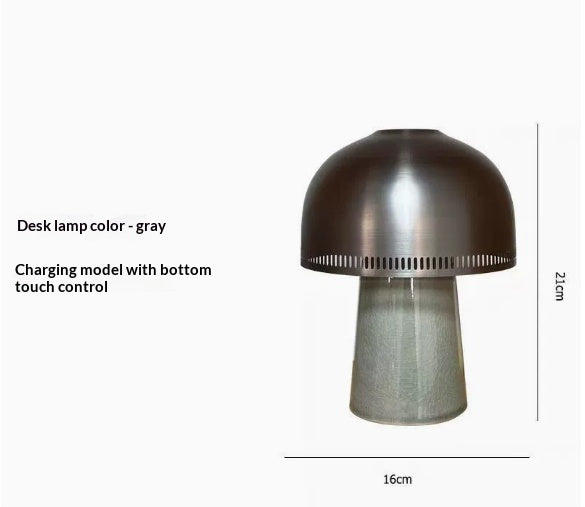 Chambre à coucher Céramique Champignon Style Mid Century Décor Portable Lampe de table rechargeable