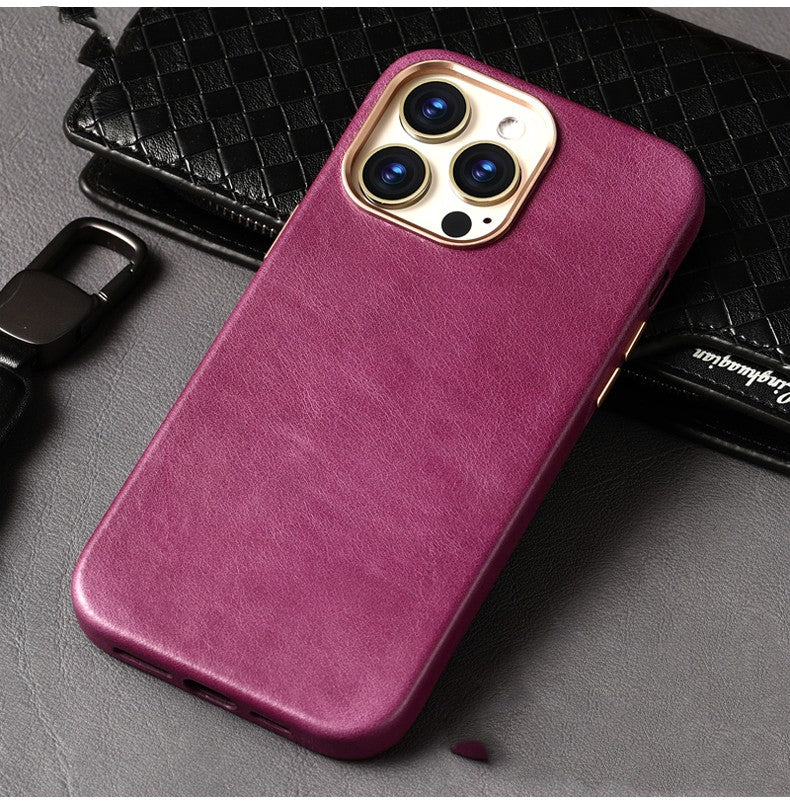 Étui de protection pour téléphone mobile Couche de couverture Aspiration magnétique anti-chute Charg sans fil