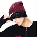 Chapeau haut de gamme en laine de strass