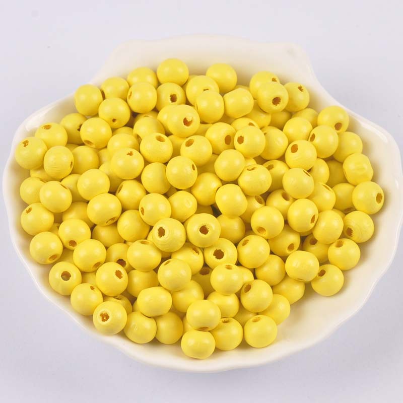 Accessoires de couleur de perles en bois