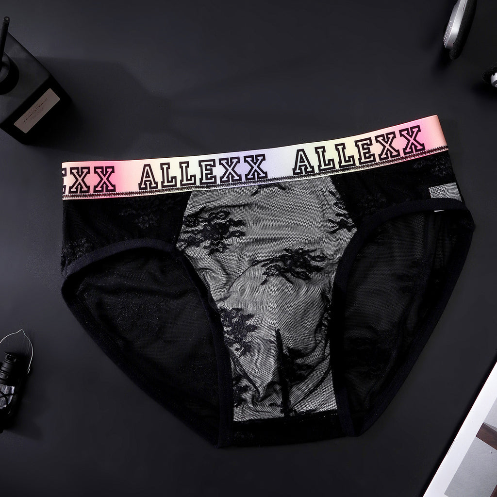 Color-Block Vibrant-Alphabet Hommes sous-vêtements ultra-mince