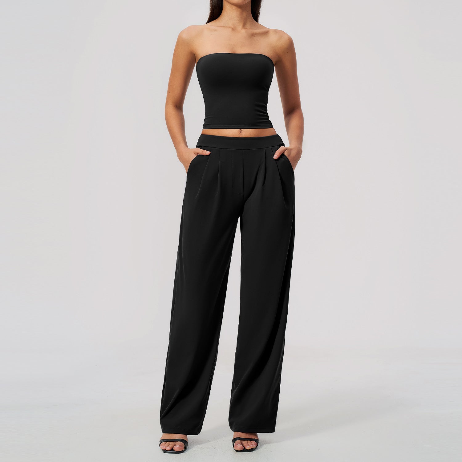 Ensemble de costumes de yoga haute taille à séchage rapide respirant