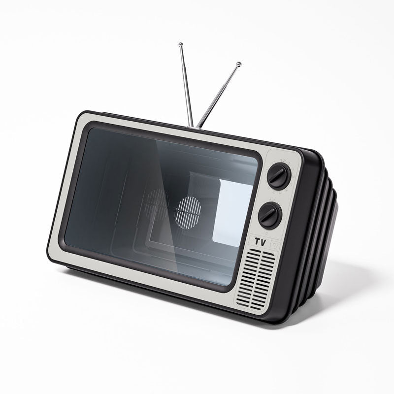 Accueil Blu-ray Support de téléphone de bureau Creative Retro TV Écran agrandi Support de téléphone mobile