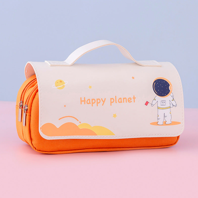 Boîtier de crayon de grande capacité Cute Portable Cartoon Creative multifonction