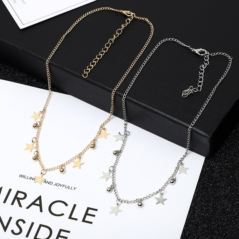 Collier Star Fashionable à cinq points pour les femmes