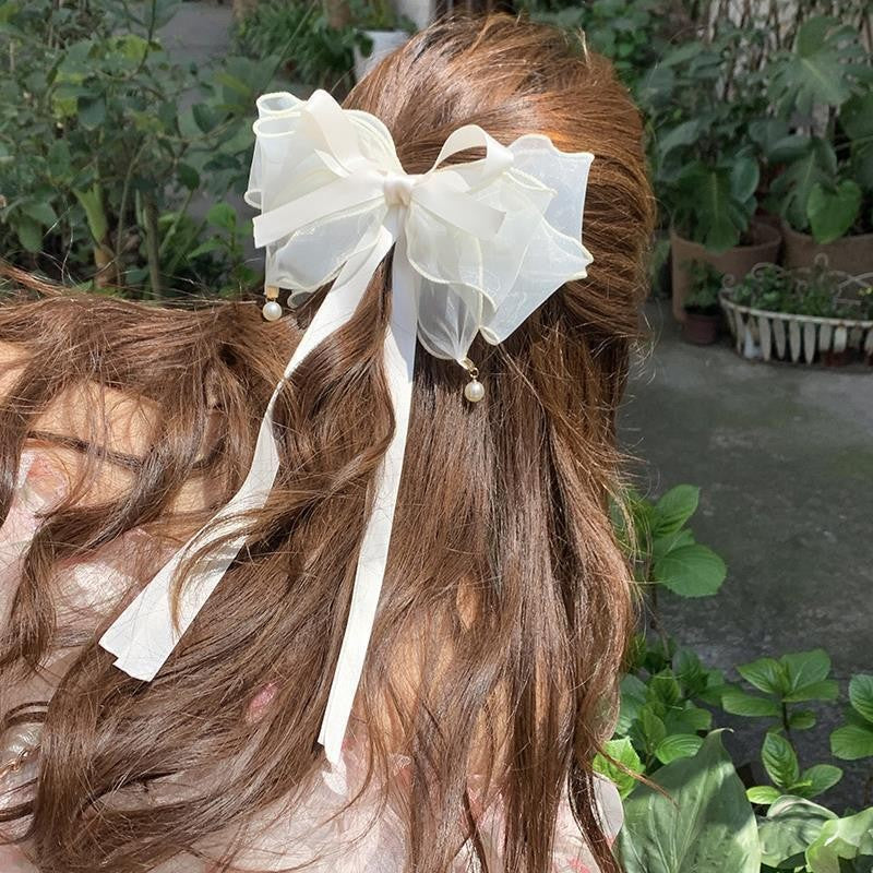 Femelle Sweet Desire Mesh Bow Clip cheveux