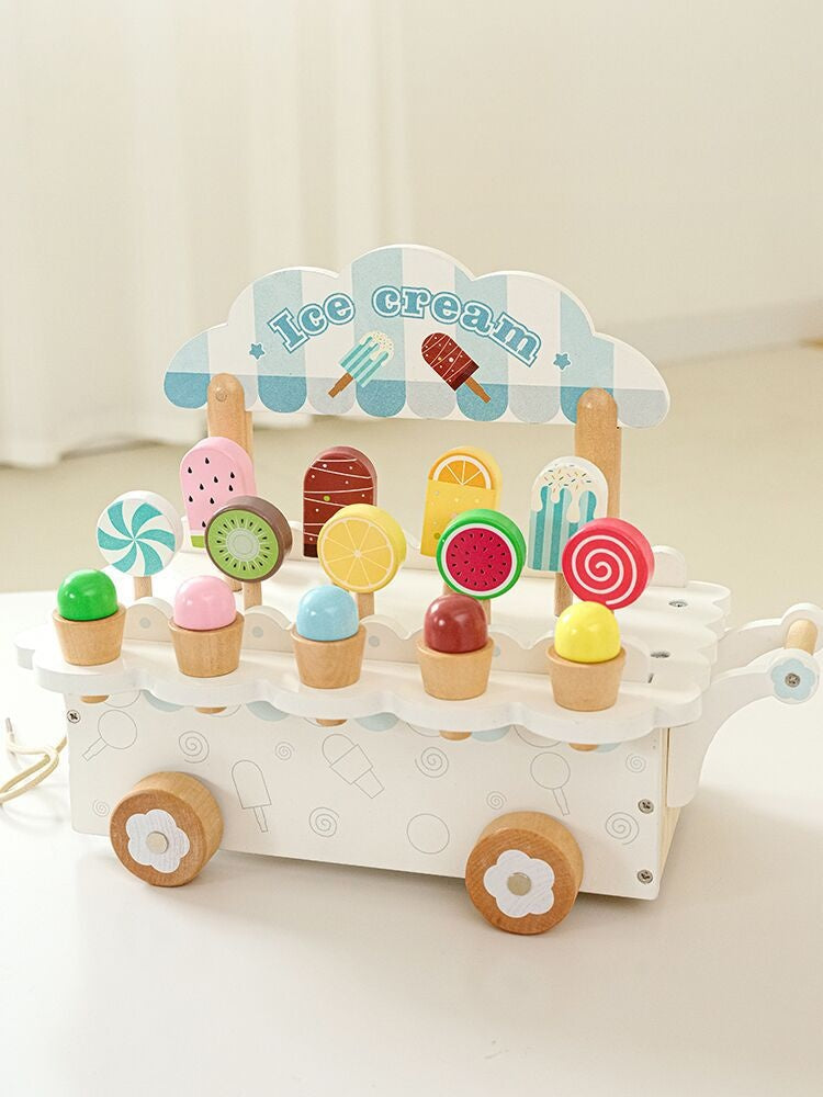 Crème glacée Supermarché Panier Jouet en bois