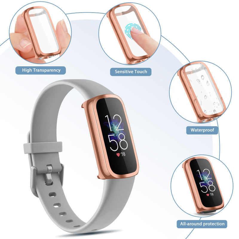 Montre boîtier TPU Electroplating tout inclus protection de l'écran en caoutchouc souple