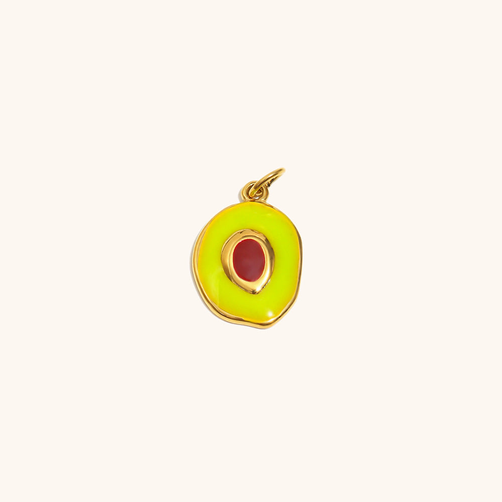 Acier inoxydable Pendentif en maïs plaqué avec or 18K