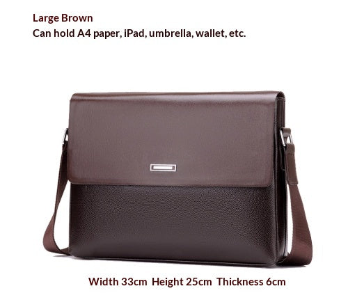 Bureau d'affaires homme tendance et sac en cuir occasionnel de grande capacité