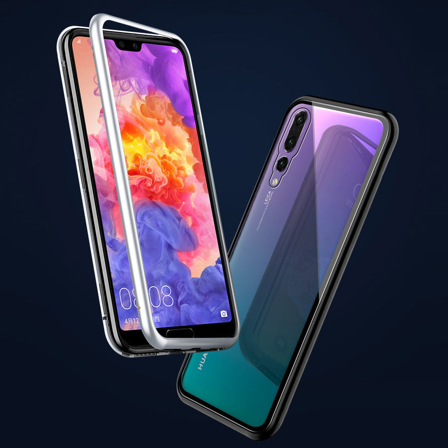 Couverture de protection pour téléphone mobile magnétique en verre monoface